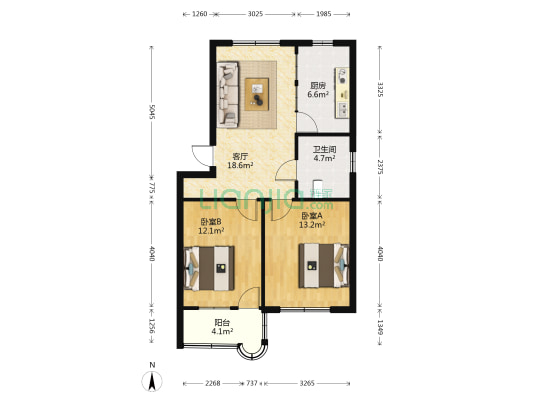 南街小区 2室1厅1卫 74平方