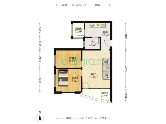 锦绣新村 2室1厅1卫 62平方