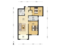 近小门 出入方便 朝南2居 满五 03户 视野好-涿州K2狮子城北区户型图