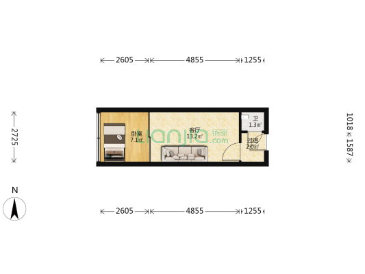 洙泗巷52号 1室1厅1卫 30平方