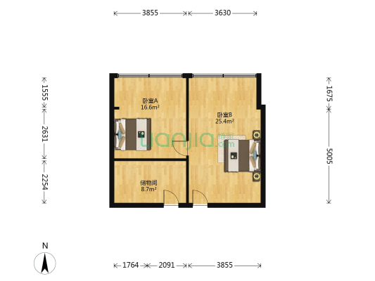 中河大厦 2室0厅0卫 81平方