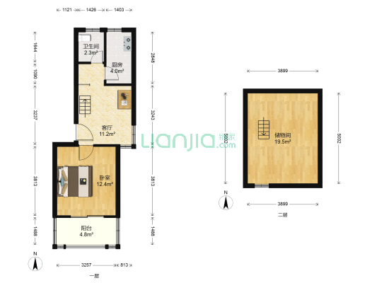 尧林仙居 1室1厅1卫 54平方
