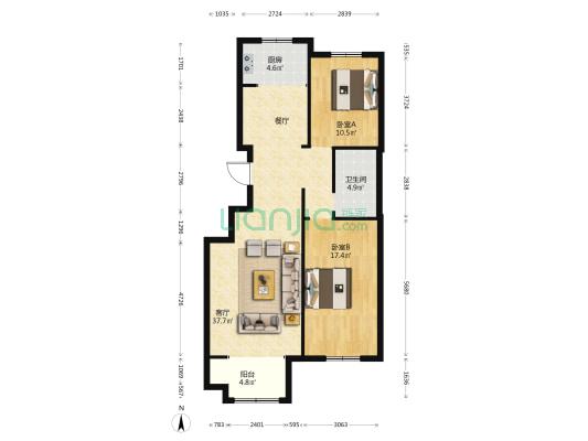 学府景苑 2室1厅1卫 193平方