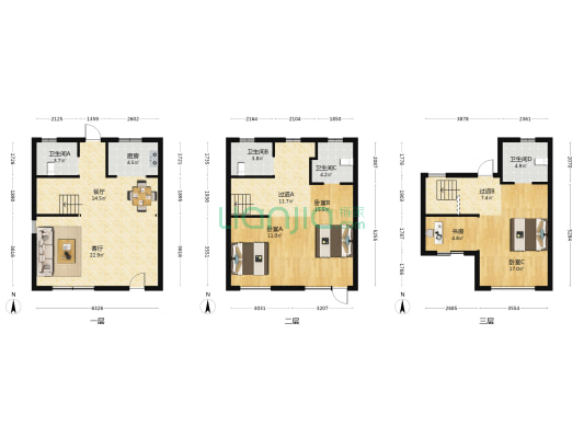 融创望臻园 4室2厅4卫 228平方
