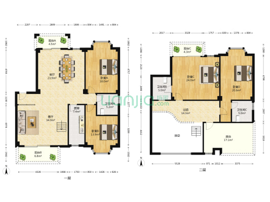 中铁海湾豪园 4室2厅3卫 217平方