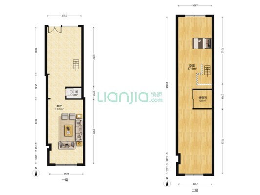 中岚公寓 1室1厅1卫 163平方