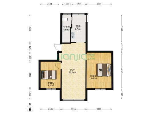 营盘路43号 2室1厅1卫 69平方
