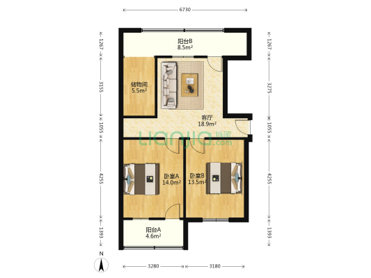 隆中药业小区 2室1厅0卫 84平方