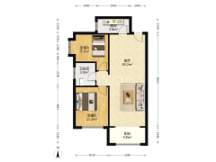 鸿坤D户型   精装修    全明格局    中间楼层-涿州鸿坤理想湾北区户型图