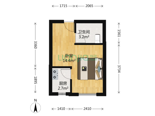 润园 1室0厅1卫 32平方