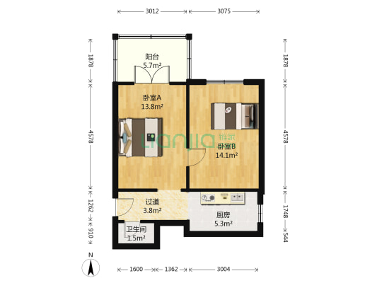 靖江东里 2室0厅1卫 55平方