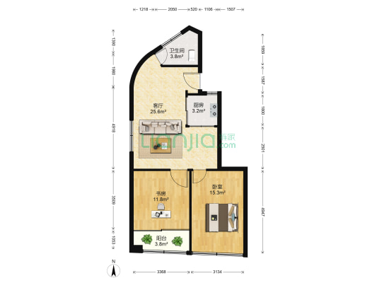 黄岙路 2室1厅1卫 84平方