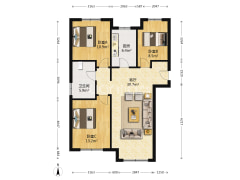 【鸿坤新维】 南北通透大三居全天采光不遮挡 赔钱出售-涿州鸿坤新维港户型图