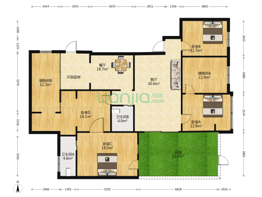 南明南路10号 4室2厅2卫 103平方