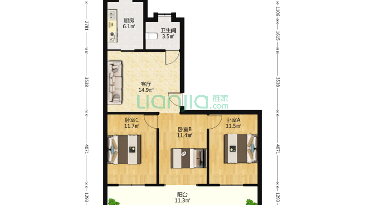 建设路二手房实景图