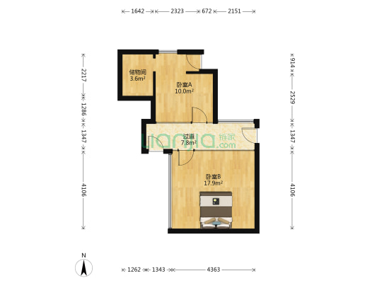 蓝鲸国际 2室0厅0卫 75平方