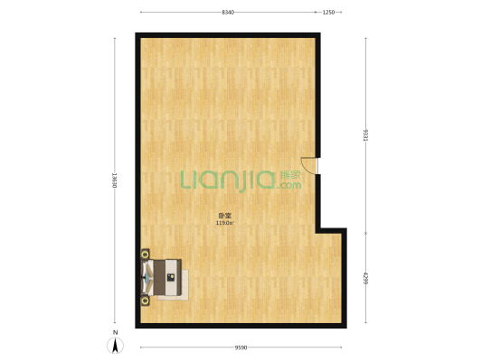 凤翔现代城 1室0厅0卫 146平方