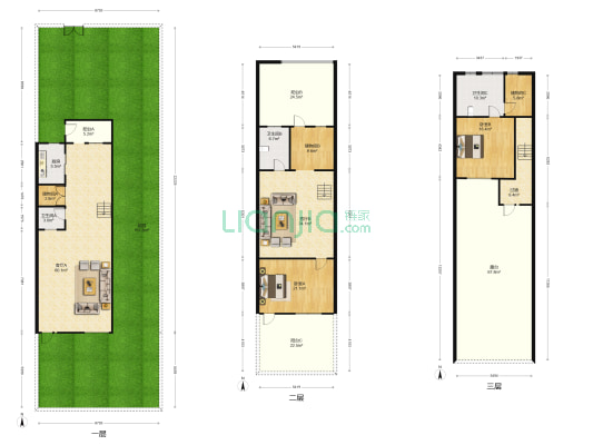 朗钜水镜天苑 2室2厅3卫 297平方