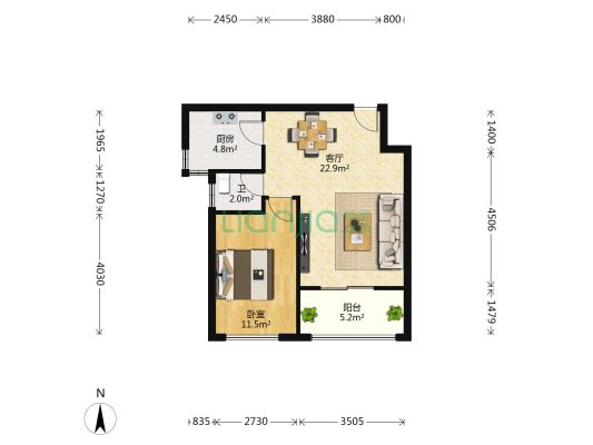 水雲間 1室1厅1卫 60平方