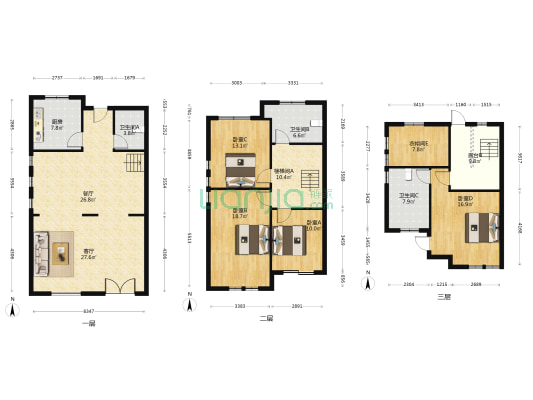 保利十二橡树庄园 4室2厅3卫 200平方
