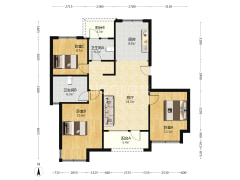 华阳路凤麟府纯洋房社区人车分流9R社区小三居双卫出售-涿州天伦湾凤麟府户型图