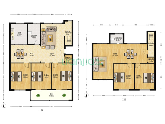 迎春花园 5室2厅2卫 210平方