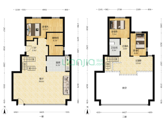 中国铁建·花语澜廷 3室1厅1卫 139平方