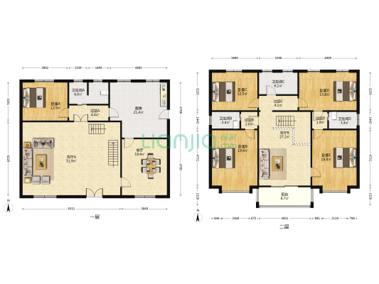 太丰路 5室3厅4卫 262平方