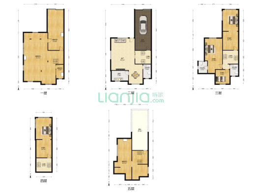 滨江别墅 4室1厅3卫 215平方