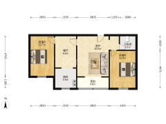 华阳路紫荆小区全阳两居采光好税费低-涿州紫荆小区商住楼户型图