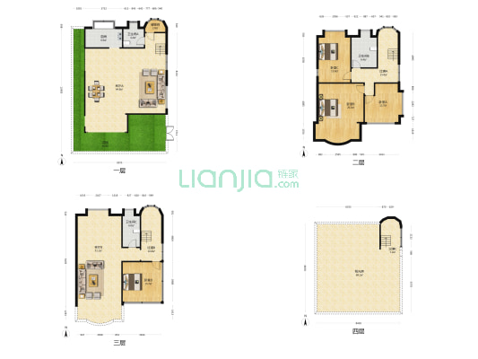 玫瑰园 4室2厅3卫 221平方