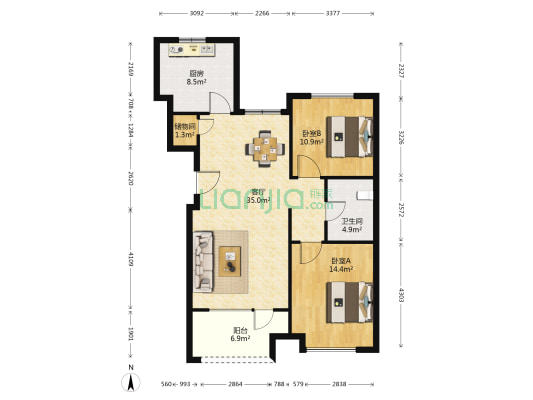 芭东和园 2室1厅1卫 104平方