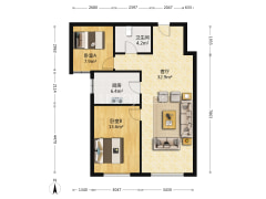 高品质小区！朝南两居！居住舒适！-涿州鸿坤理想湾南区户型图