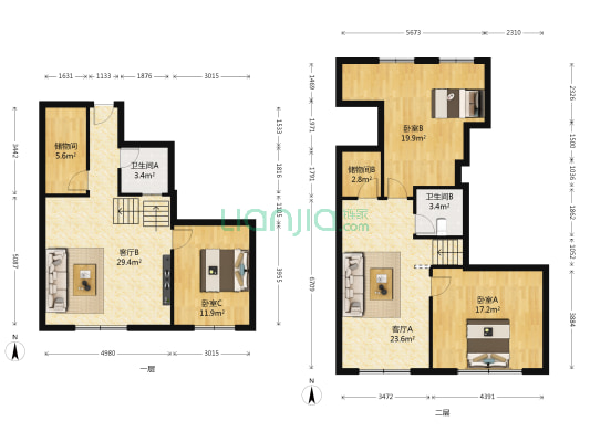 尚座 3室2厅2卫 71平方