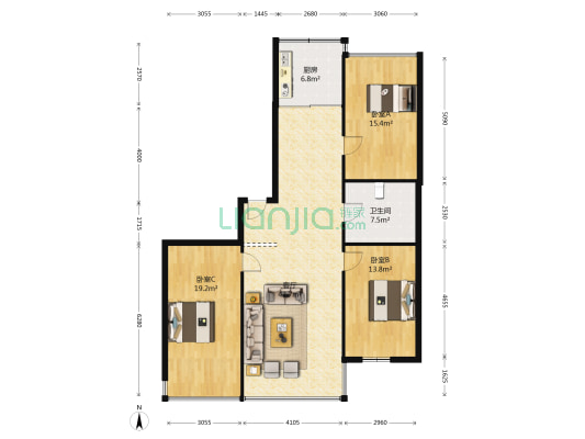 東昇麗園 3室1厅1卫 143平方