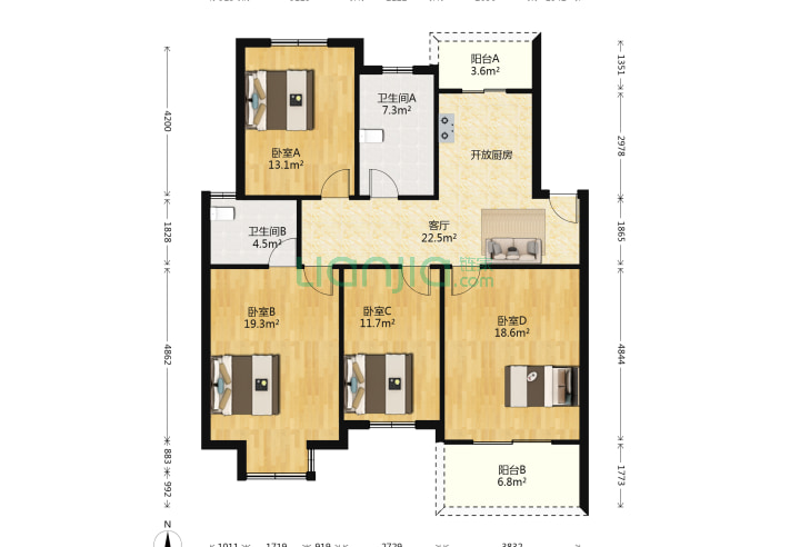 文鼎雅苑4室1厅2卫11696㎡