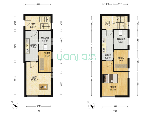 五幸金座 3室1厅2卫 35平方