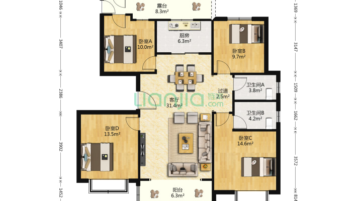 海都悦府二手房实景图