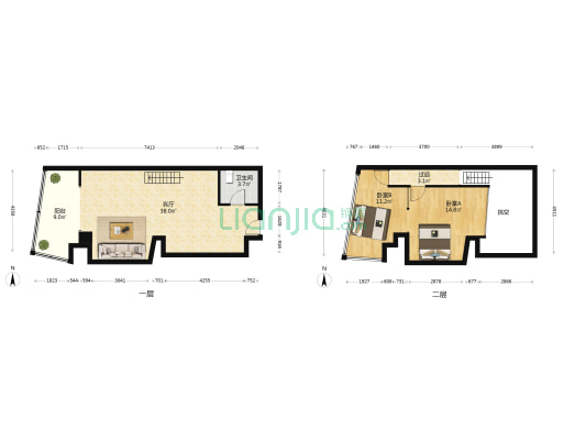 美仁广场 2室1厅1卫 78平方