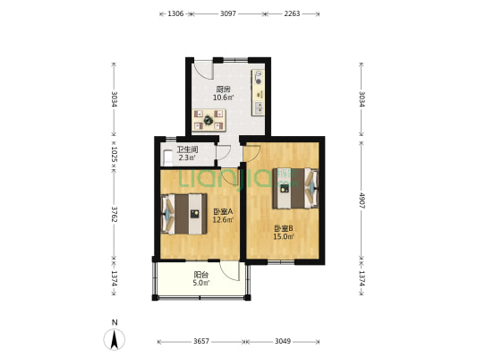 环城西路155号 2室0厅1卫 60平方
