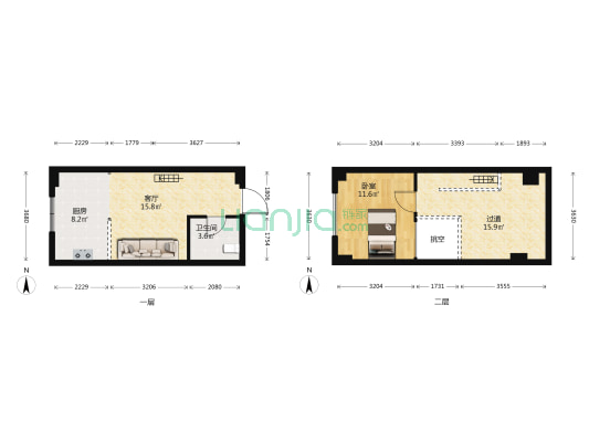 德兴北尚 1室1厅1卫 46平方
