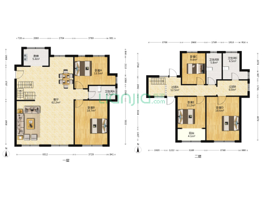 文华书院 5室1厅3卫 221平方