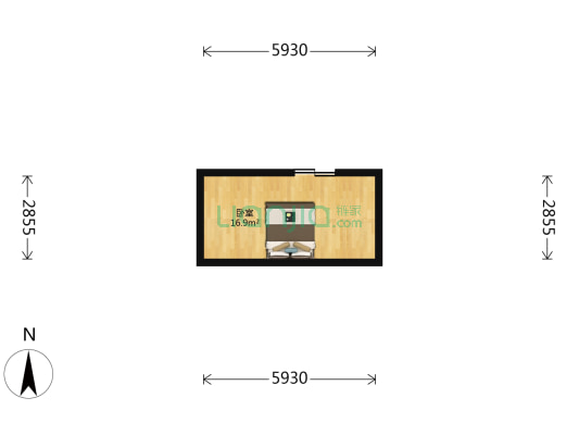 五洲国际商业城二期 1室0厅0卫 34平方
