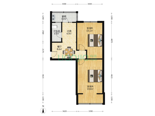 新建巷 2室1厅1卫 62平方