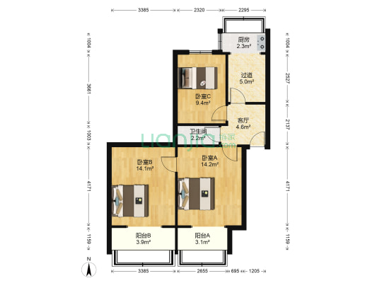 省技术监督局宿舍(工农路) 3室1厅1卫 73平方