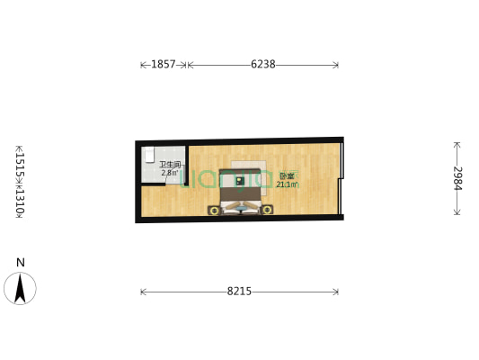 举人坦 1室0厅1卫 27平方