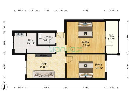 大车家巷5号 2室1厅1卫 79平方