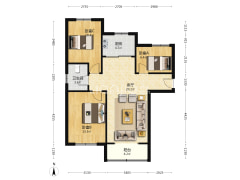 狮子城北区南北通透三居室，随时签约-涿州K2狮子城北区户型图