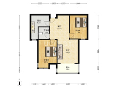 金品时代全阳两居，中低楼层采光好-涿州金品时代户型图