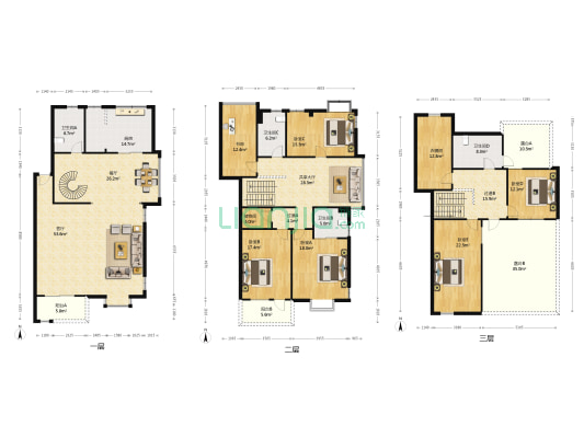 日月潭花园 6室3厅4卫 315平方